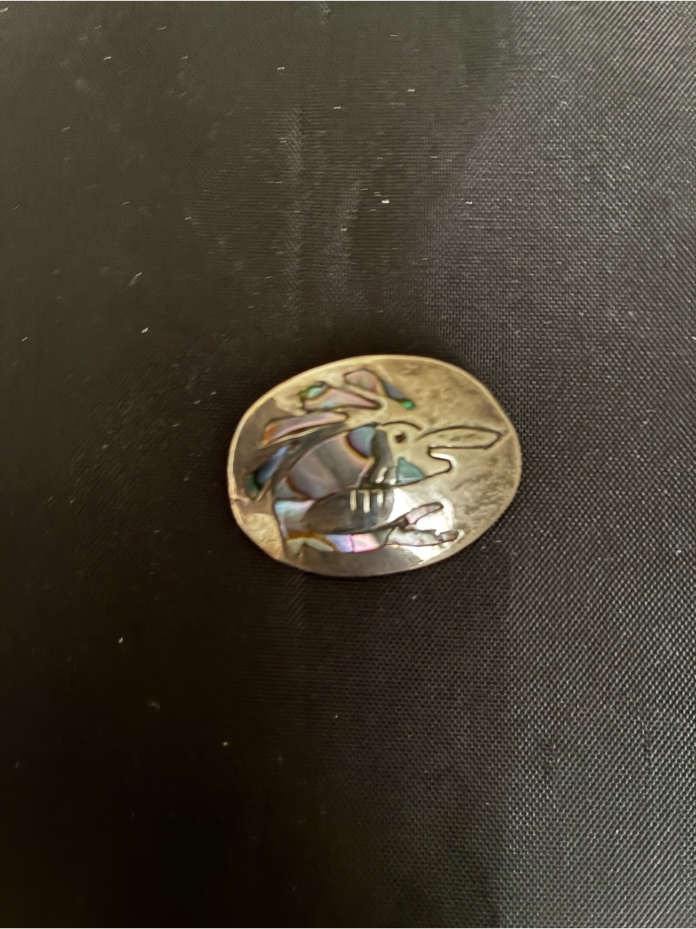 Vintage 1950”s HandCrafted Oval Mexican Silver Brooch